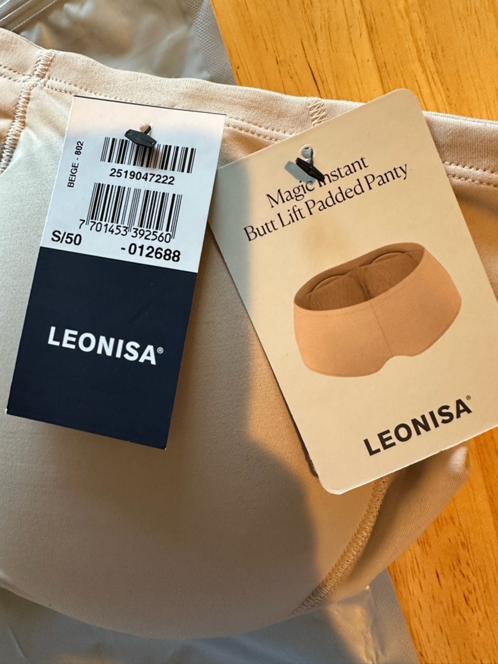 Leonisa Magic Instant Butt Lift Padded Panty - Beige